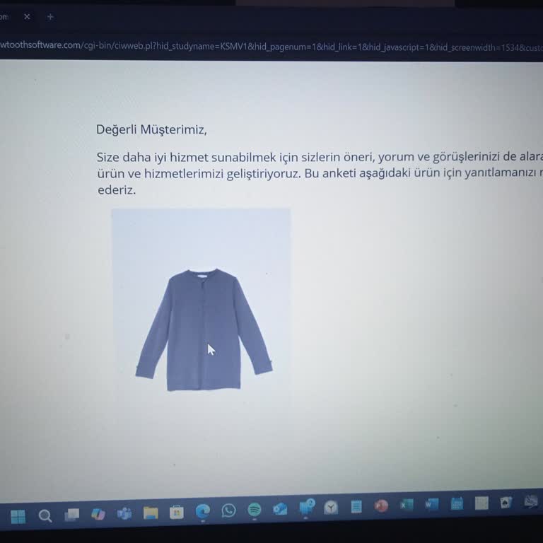 Yanlışlıkla Gönderilen Anket Mesajı