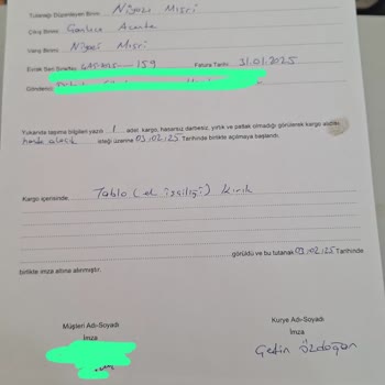 Kargo Şubesinde Kırılan Çerçeve Ve Umursamaz Hizmet