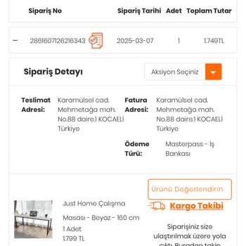 Evidea'dan Sipariş Verdim, Ürünüm Hala Ortada Yok