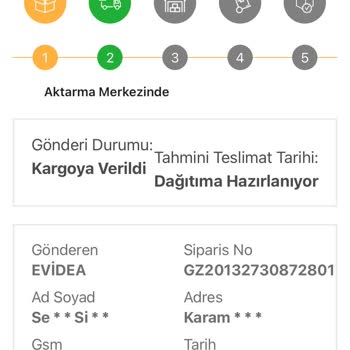Evidea'dan Sipariş Verdim, Ürünüm Hala Ortada Yok