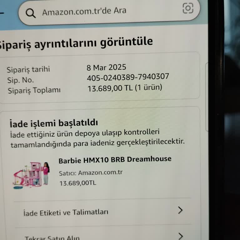 Barbie Dream House Fiyat Farkı İadesi Talebi