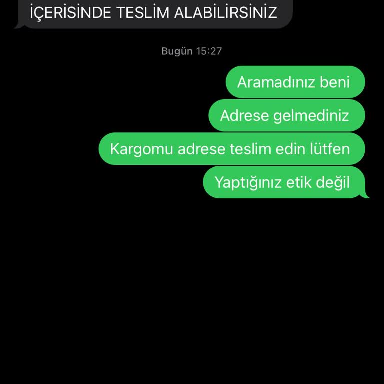 Adrese Teslim Edilmeyen Kargo Ve Saygısız Müşteri Hizmeti