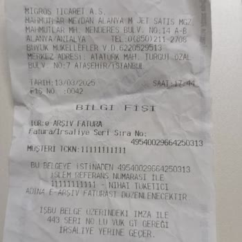 Migros'ta Defolu Ürün Ve Yetersiz Müşteri Hizmeti