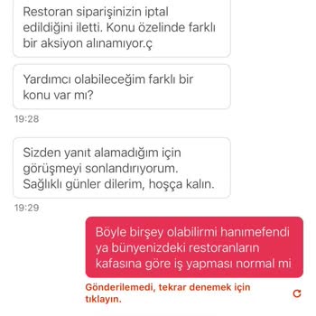 İftarda Aç Kalan Müşteriye Çözüm Sunmayan Hizmet