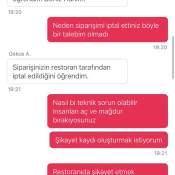 İftarda Aç Kalan Müşteriye Çözüm Sunmayan Hizmet
