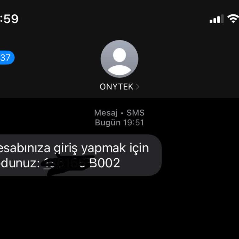 Onytek'ten Gelen Şifre Mesajları Ve Güvenlik Endişesi