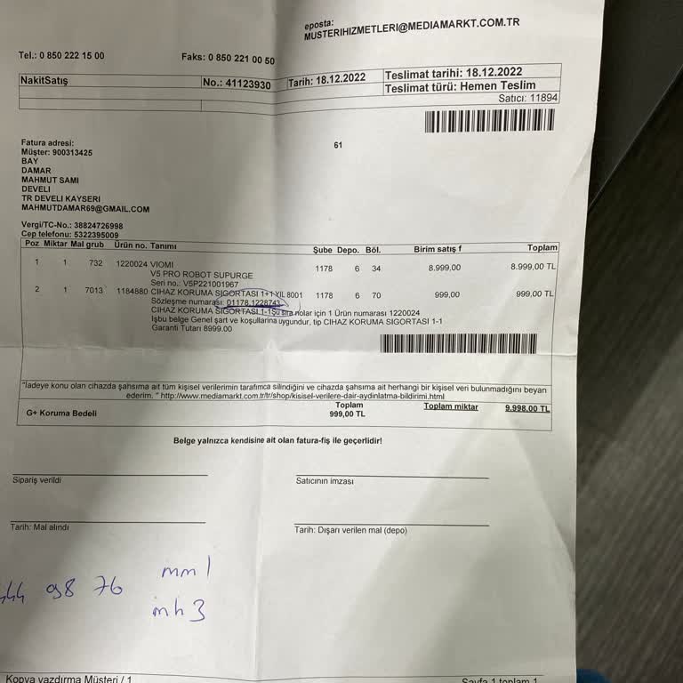 Viomi V5 Modelinde Sürekli Servis Sorunları