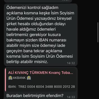 Yanlış Sipariş Açıklamasıyla Mağduriyet
