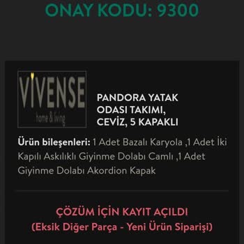 Vivense'den Eksik Parça Mağduriyeti: Çözüm Bekliyorum