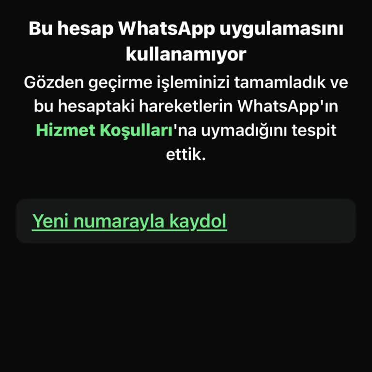 WhatsApp Hesabım Neden Askıya Alındı?