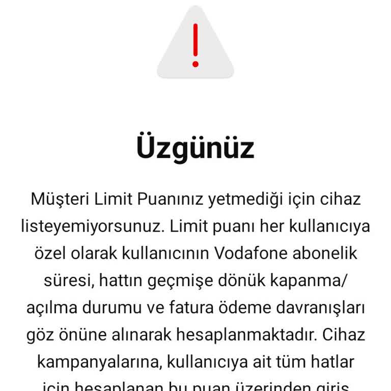 Vodafone'dan Cihaz Alımında Yaşanan Sorunlar