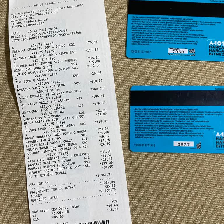 Mavi Hediye Çeki İle Yapılan İşlemde Kayıp