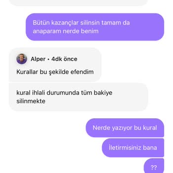 Ana Para İadesi Talebi Ve Hesap Bakiyesi Sorunu