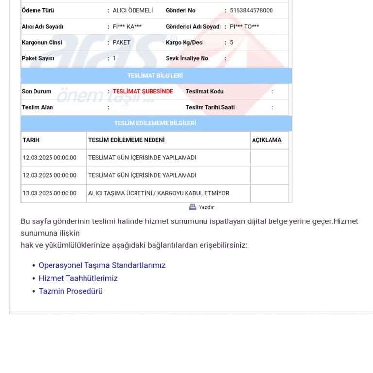 Kargo Ücreti Ve Teslimat Sorunu