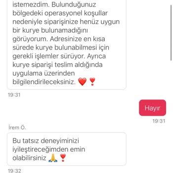 Yemeksepeti Siparişinde Gecikme Ve İade Sorunu