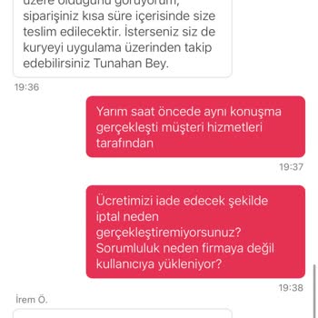 Yemeksepeti Siparişinde Gecikme Ve İade Sorunu