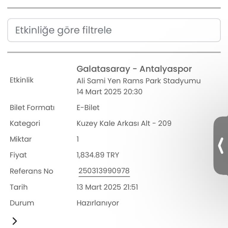 Bilet Teslimatında Yaşanan Sorun