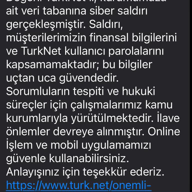 TurkNet Siber Saldırı: Kişisel Bilgilerimiz Tehlikede!