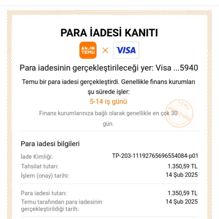 Temu'dan İade Sorunu: Param İade Edilmedi
