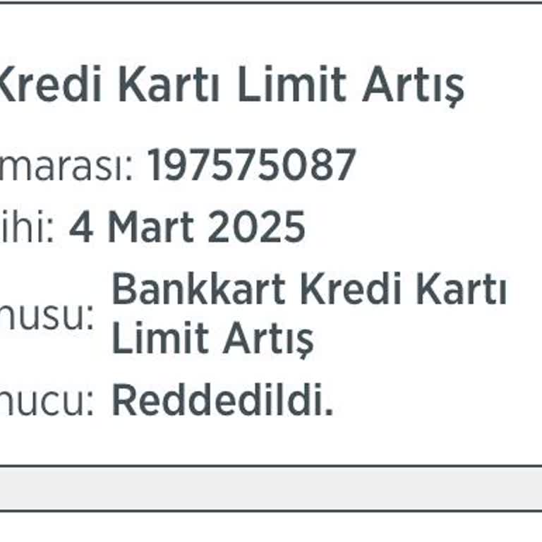 Bankkart Genç Limit Sorunu