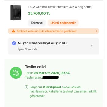 Teslim Edilmeyen Kombi Ve İletişim Sorunları