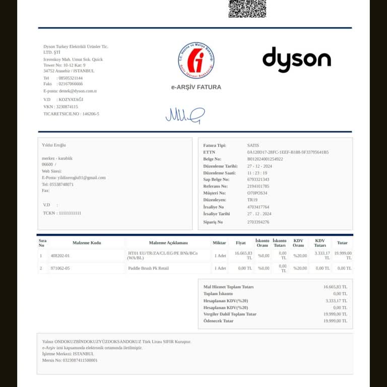 Dyson Saç Düzleştirici Memnuniyetsizliği