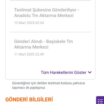 Teslimat Sürecinde Yaşanan Sorunlar