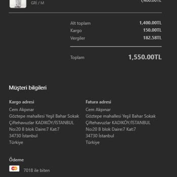 Sipariş Kargoya Verilmedi Cayma Hakkımı Kullanıyorum