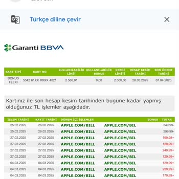 Ücret İadesi Ve Limit Sorunu