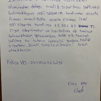 Haberim Olmadan Yapılan Ek Teminat