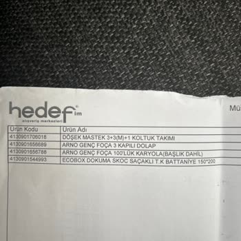 Hedef AVM'den Koltuk Teslimatında Büyük Hayal Kırıklığı: Müşteri Mağduriyeti Ve İletişim Sorunları