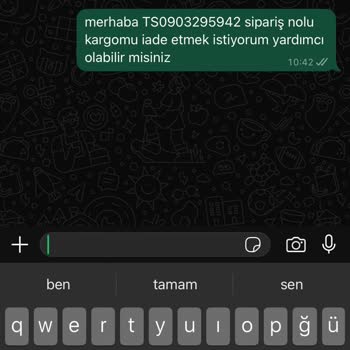 İade Talebi İçin Geri Dönüş Bekleniyor