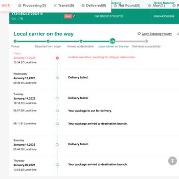 YunExpress Shows My Package Out for Delivery for a Week