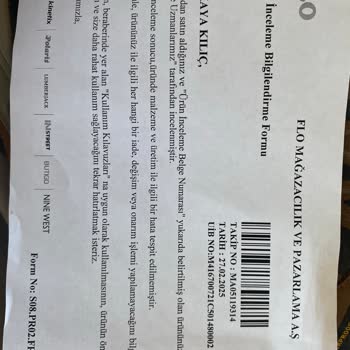 Garanti Kapsamında İncelenen Ayakkabıda Yırtılma Sorunu