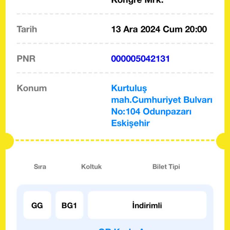 Tiyatro Bileti Mesajı Gelmedi