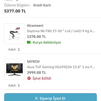 Epttavm'den Aldığım Ürün Beklentilerimi Karşılamadı