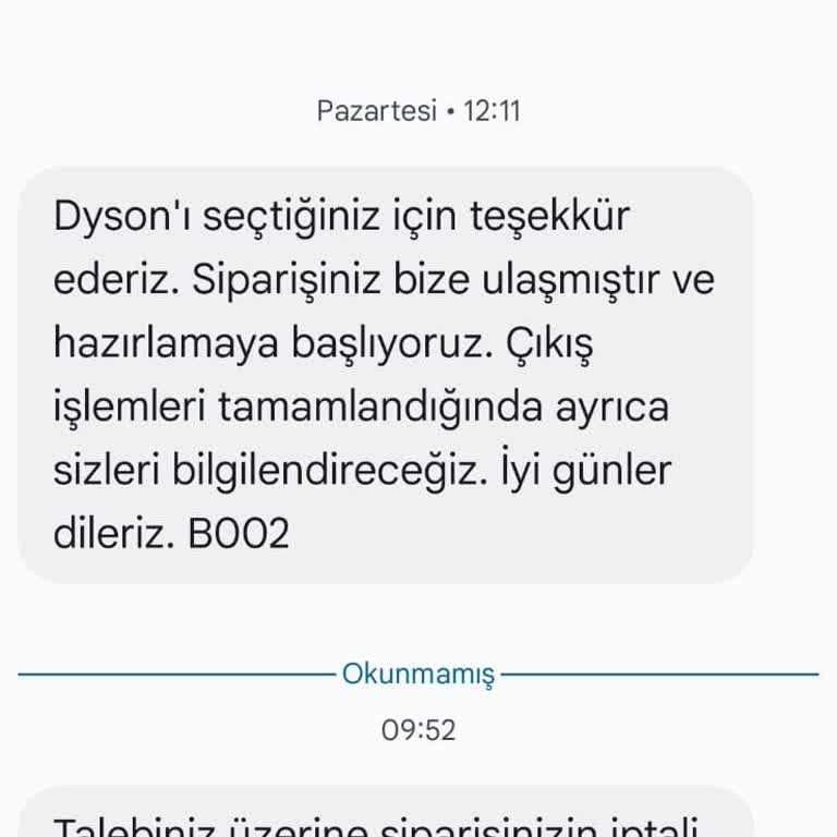 Dyson Siparişlerimin İptali: Mağduriyetim Giderilsin