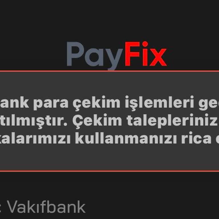 Para Çekme Sorunu Ve Hesap Engeli