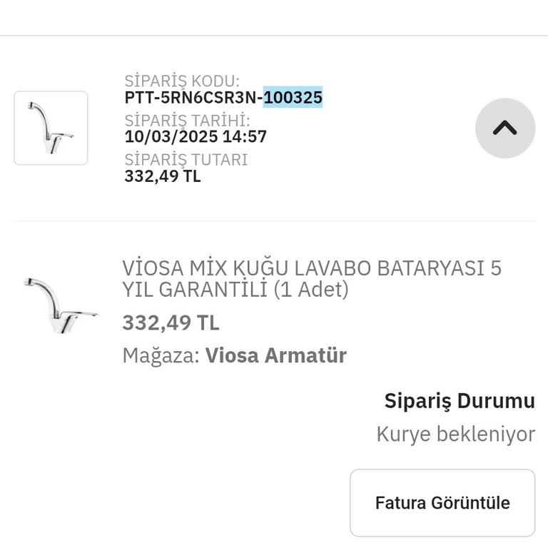 Epttavm Ve Viosa Armatür Siparişimde Mağduriyet