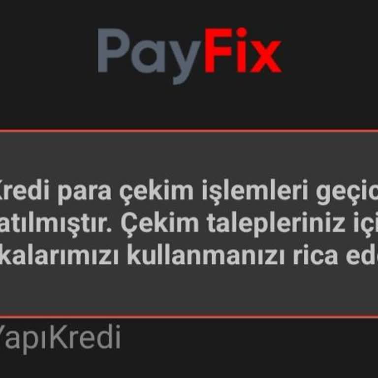 Payfix'te Kalan Para Ve Geri Çekim Sorunu