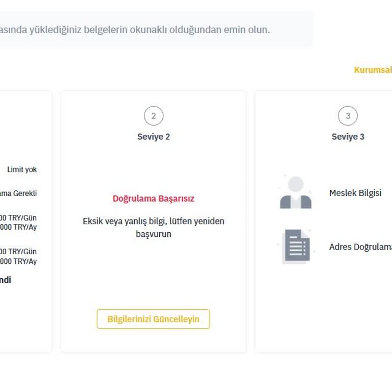 Binance TR'de Kimlik Doğrulama Sorunu Yaşıyorum!
