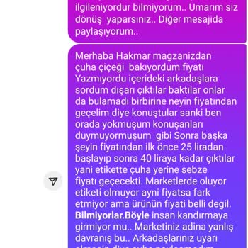 Hakmar'da İlgisizlik Ve Yanıltıcı Fiyat Bilgisi