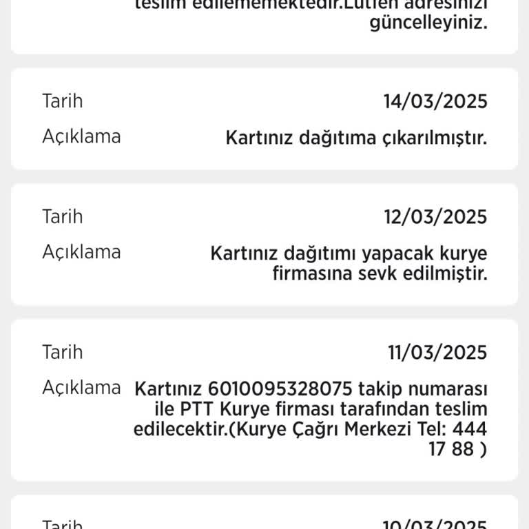 Ziraat Genç Kart Teslimat Sorunu