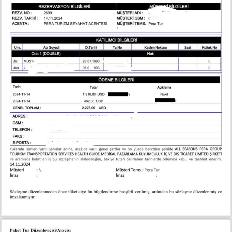 İptal Edilen Turlar Ve İade Edilmeyen Ücretler