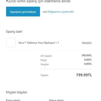 Gönderilmeyen Oto Süpürgesi Ve İletişim Sorunları