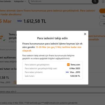 İade Talebinde Gecikme Ve İletişim Sorunu