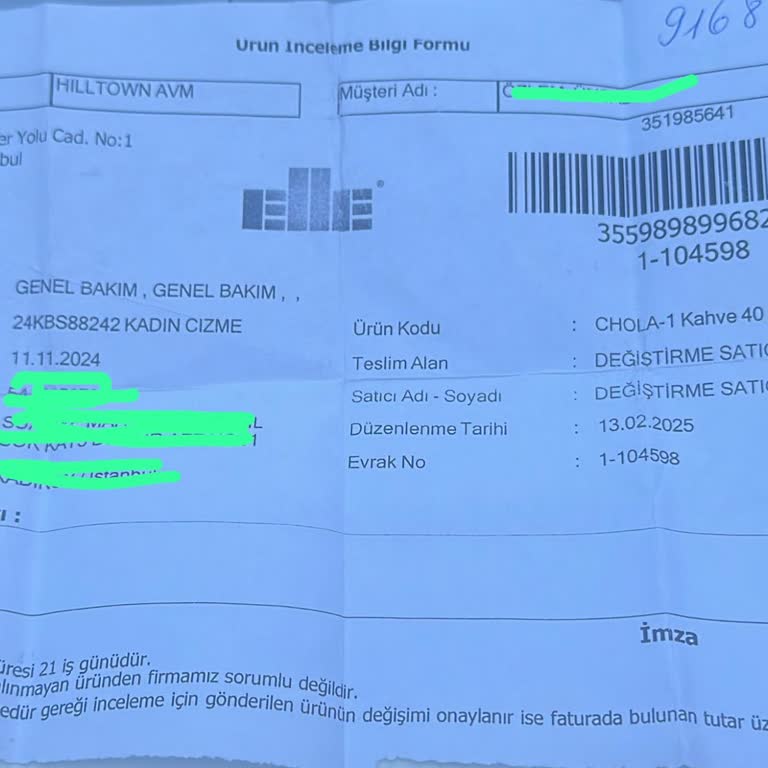 Kırılan Çizme Ve Müşteri Suçlaması