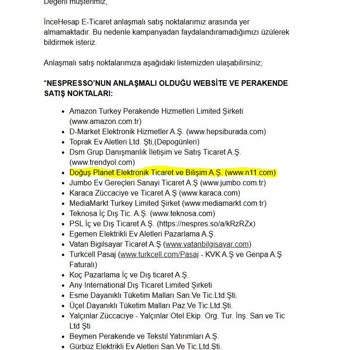 Hediye Kapsül Kahve Gönderilmiyor