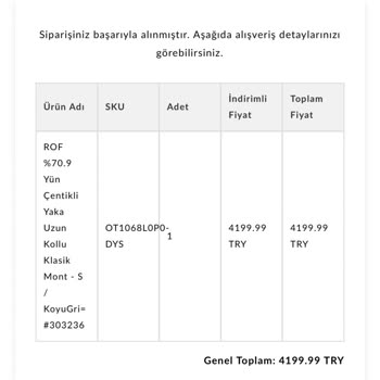 İnternetten Aldığım Kaban Siparişim Kayboldu Ve İletişim Kurulamıyor