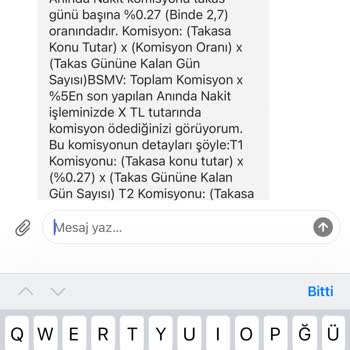 Yanlış Alınan Komisyon Ücreti Ve Yetersiz Bilgilendirme